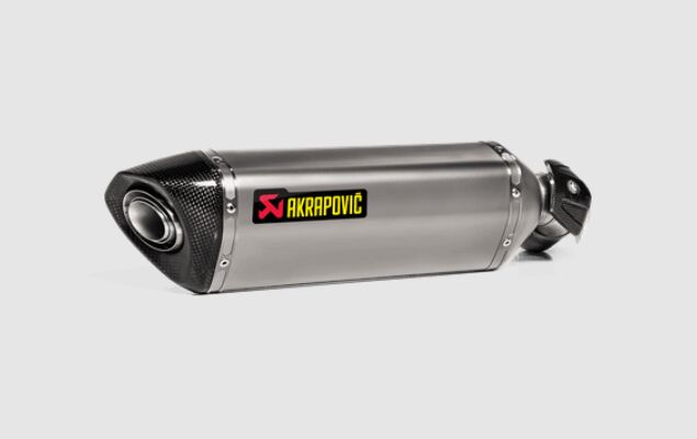 SLIP-ON LINE MUFFLER TITANIUM CARBON END CAP