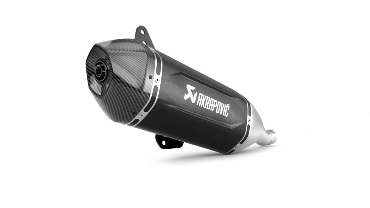 SLIP-ON LINE MUFFLER STAINLESS STEEL CARBON END CAP
