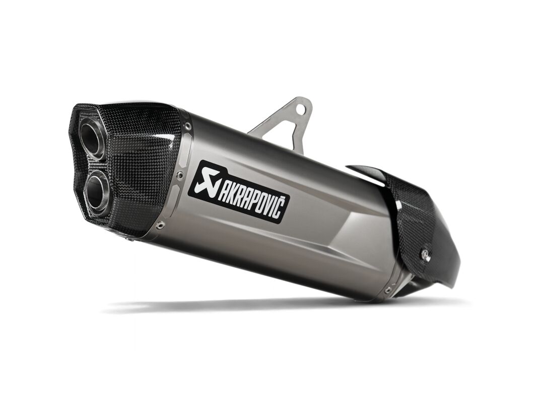 SLIP-ON LINE MUFFLER TITANIUM CARBON END CAP