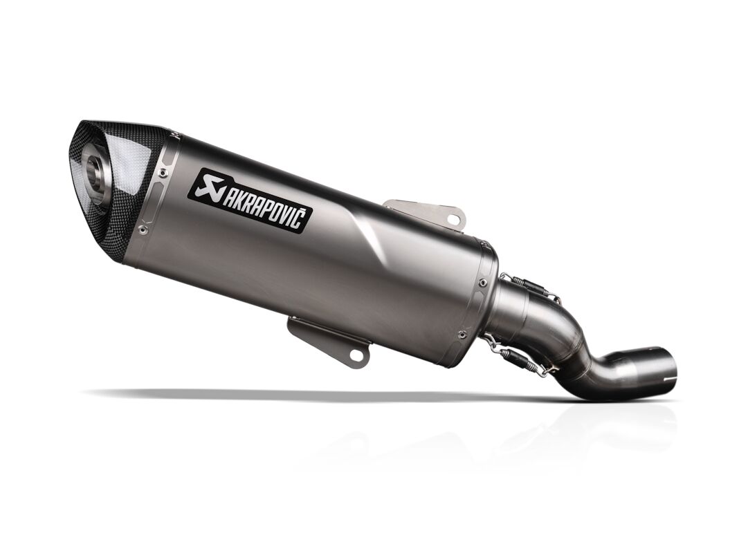 SLIP-ON LINE MUFFLER STAINLESS STEEL CARBON END CAP