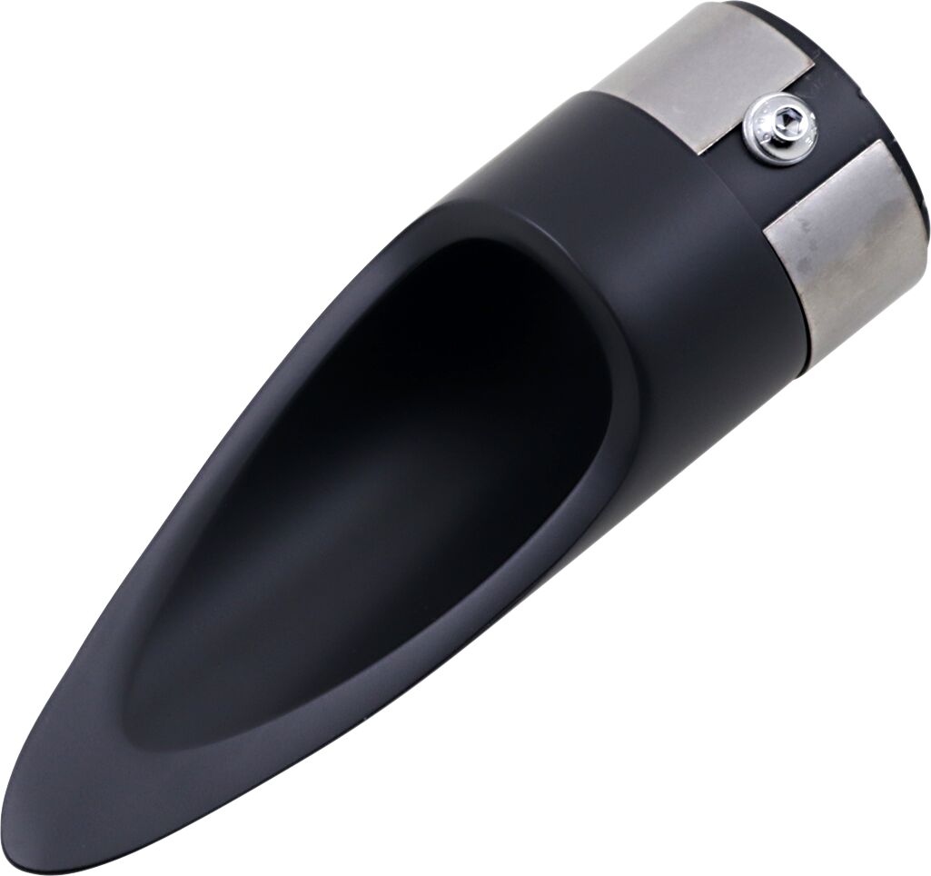 EXHAUST TIP FAMILY JEWELS SCALLOPED BLACK