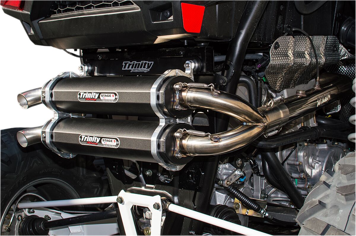 DUAL EXHAUST SYSTEM ALUMINIUM BLACK
