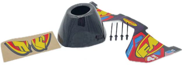 END CAP CARBON NEW EXTERNAL RCT BLACK