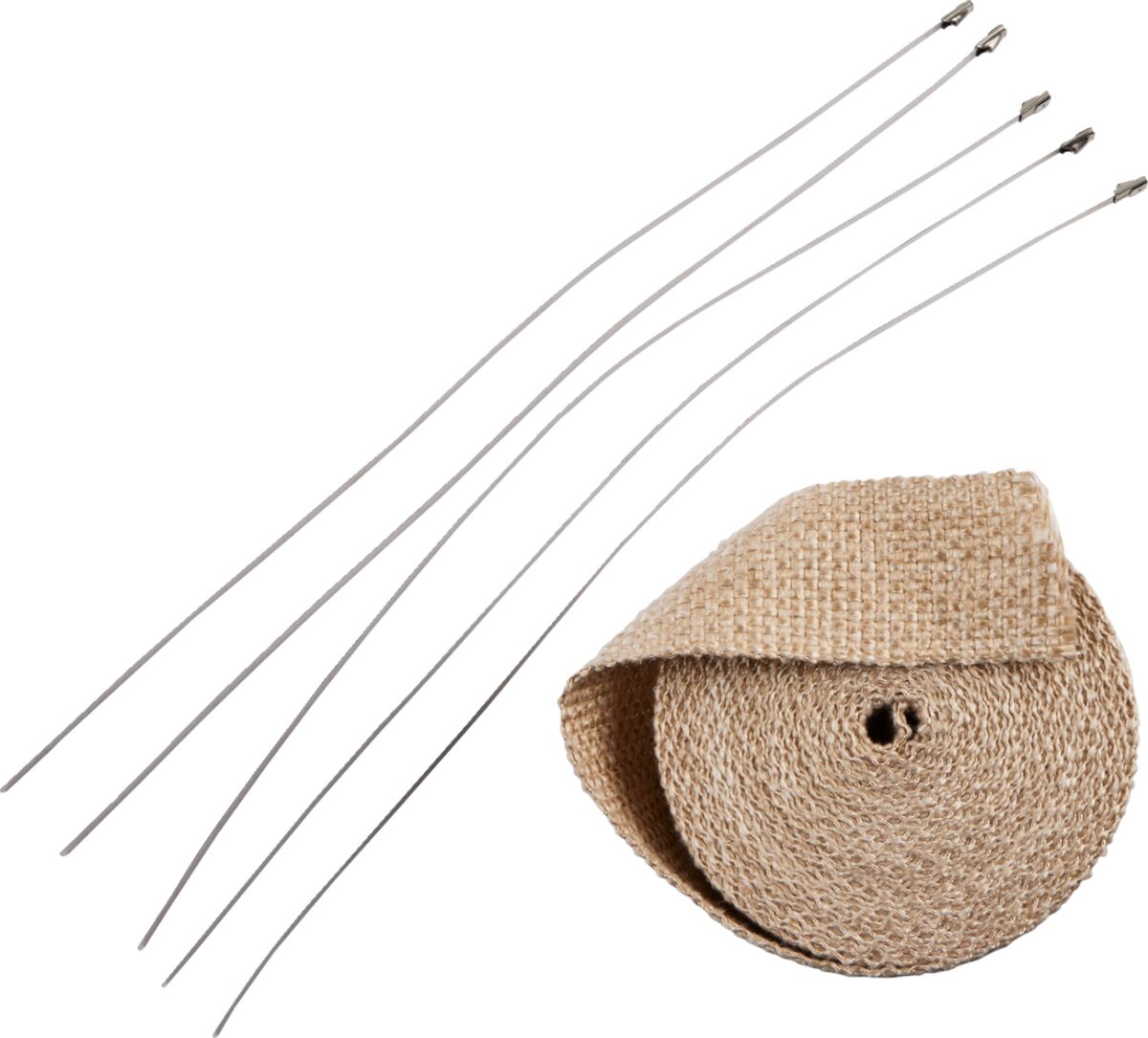 EXHAUST HEAT WRAP 2" X 25' TAN W/ TIE