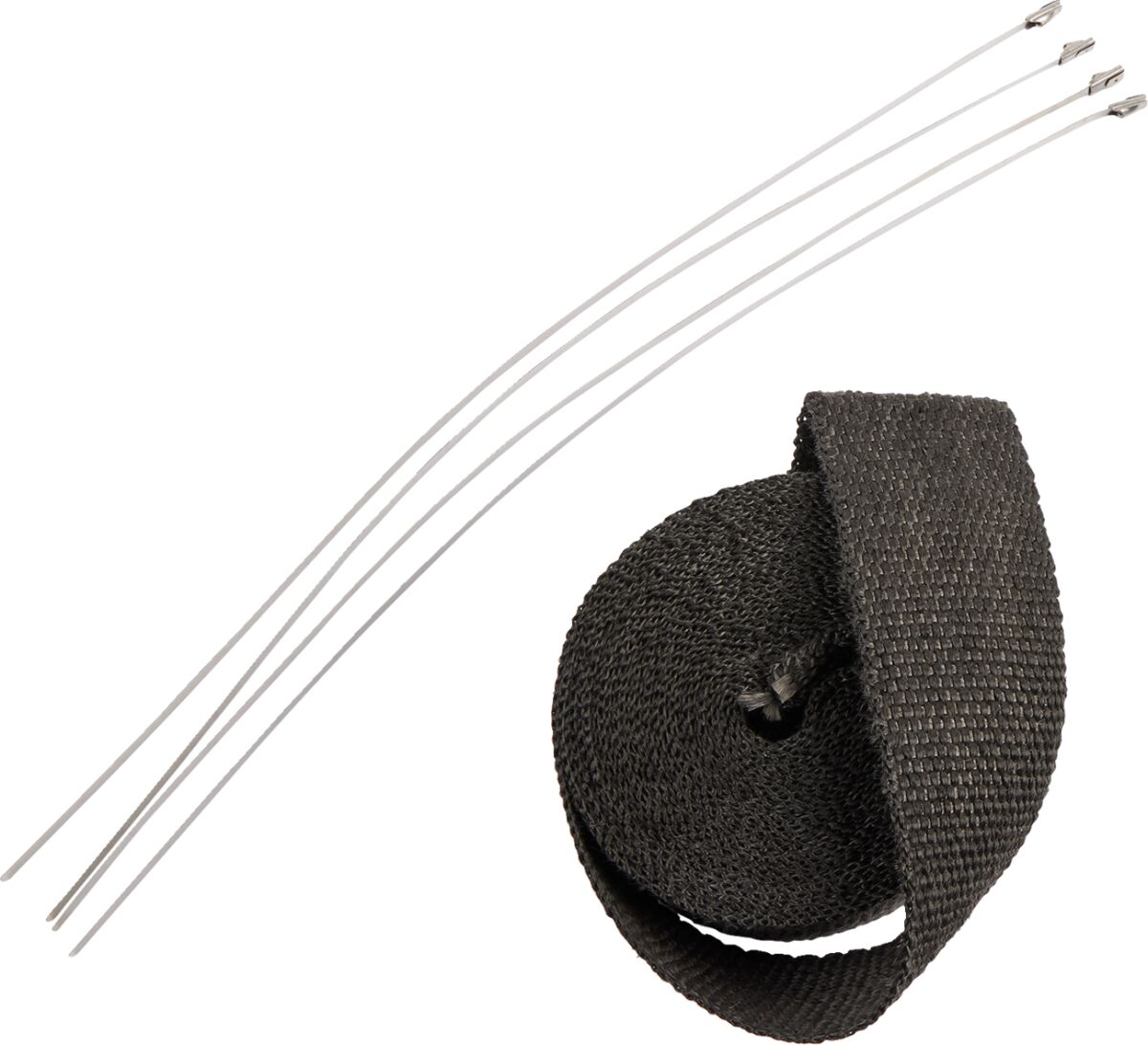 EXHAUST HEAT WRAP 2" X 25' BLACK W/ TIE