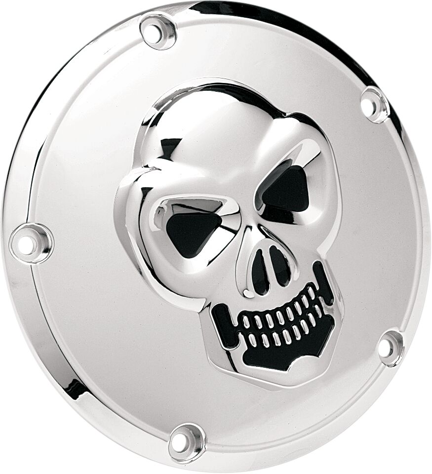 3-D SKULL DERBY COVER CHROME 5-HOLE