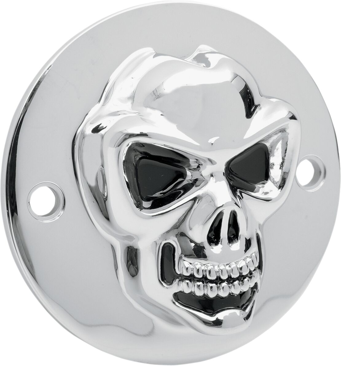 3-D SKULL POINT COVER CHROME 2-HOLE