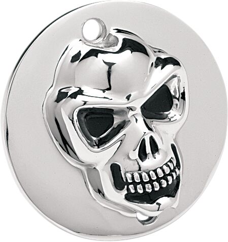 3-D SKULL POINT COVER CHROME 2-HOLE