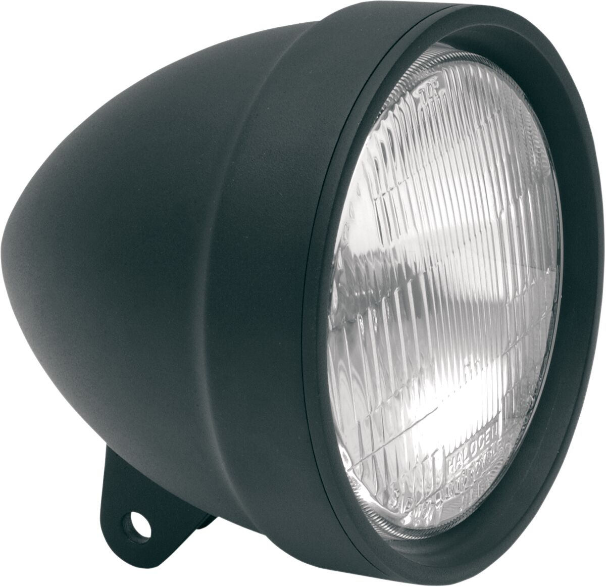 HEADLIGHT DIE-CAST 5.75" CLEAR LENS MATTE BLACK