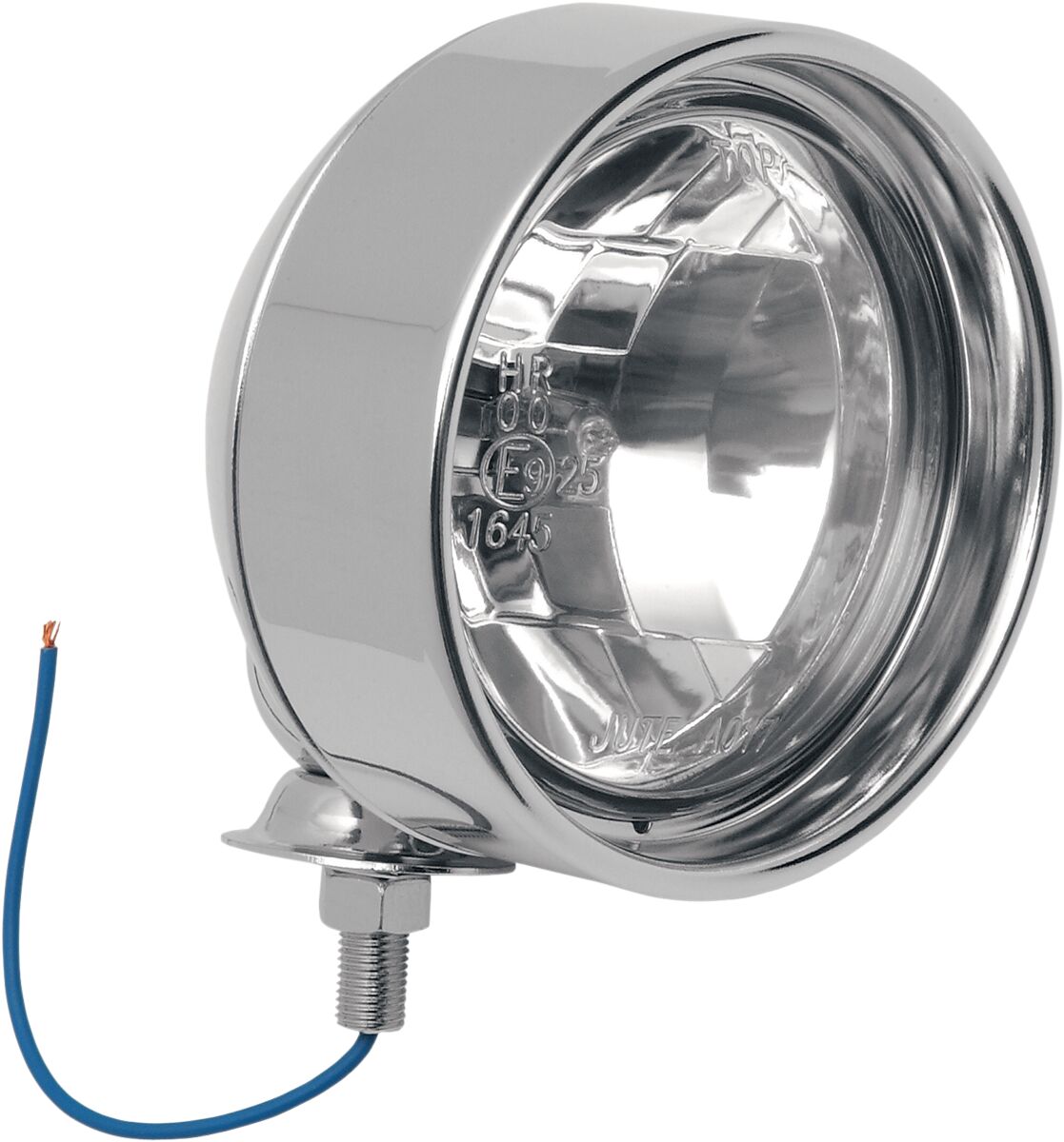 SPOTLIGHT 4" STUD-MOUNT CLEAR LENS DEEP-DISH TRIM RING CHROME