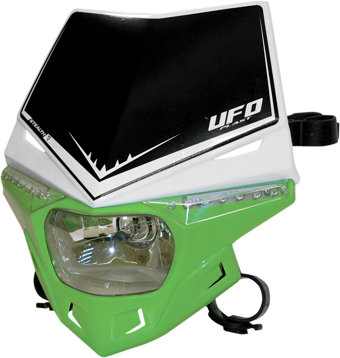 STEALTH HEADLIGHT (12V/35W & LED) DUAL COLOR WHITE/KX-GREEN