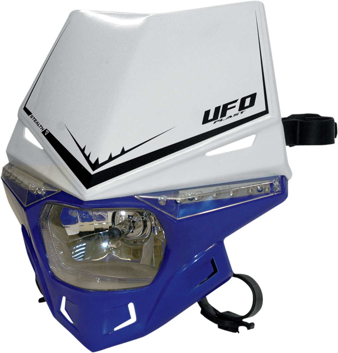 STEALTH HEADLIGHT (12V/35W & LED) DUAL COLOR WHITE/REFLEX-BLUE
