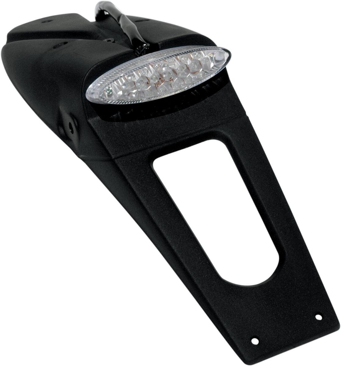 LICENSE PLATE HOLDER W/ CLEAR LED-LIGHT (E11 & DOT) BLACK