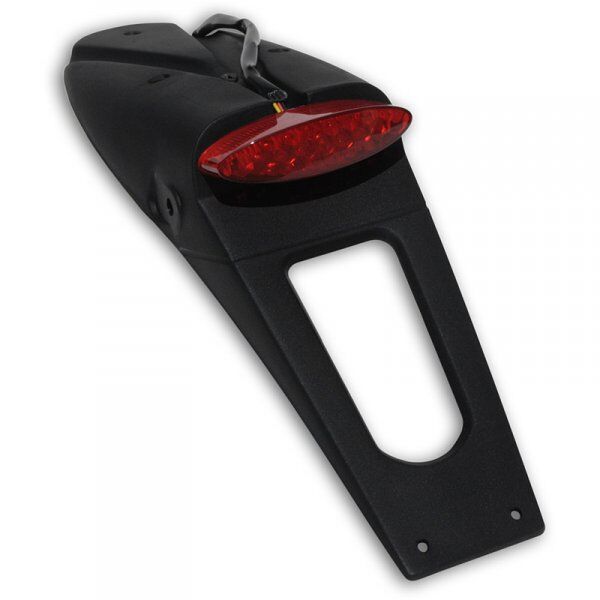 LICENSE PLATE HOLDER W/ RED LED-TAILLIGHT (E11 & DOT) BLACK