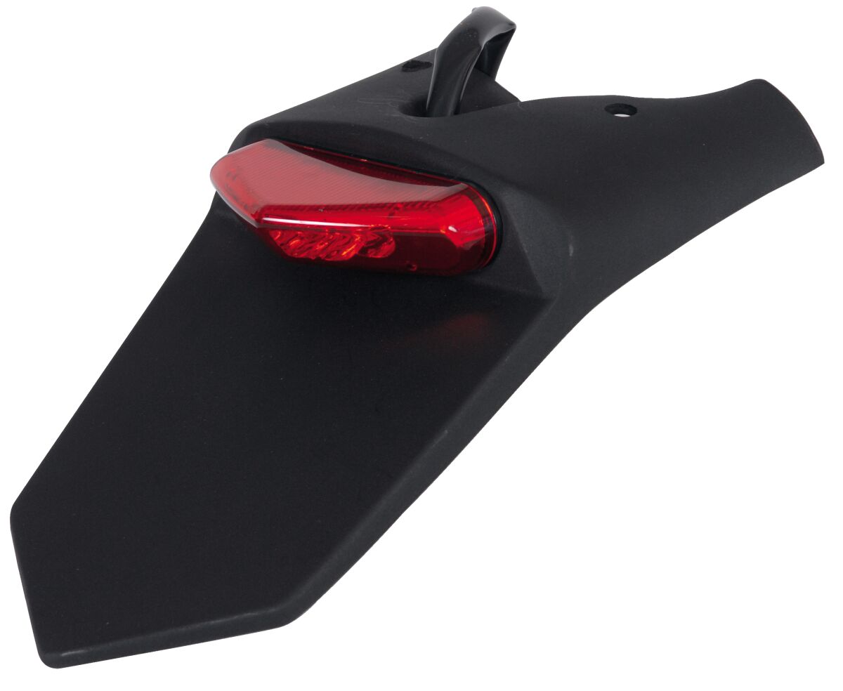 LICENSE PLATE HOLDER W/ RED LED-TAILLIGHT (E4 & DOT) BLACK