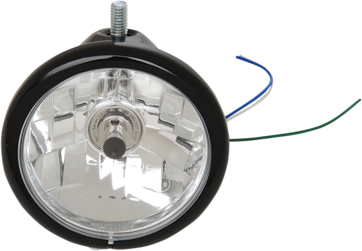 HEADLIGHT ASSEMBLY 5.75" TOP MOUNT BLACK