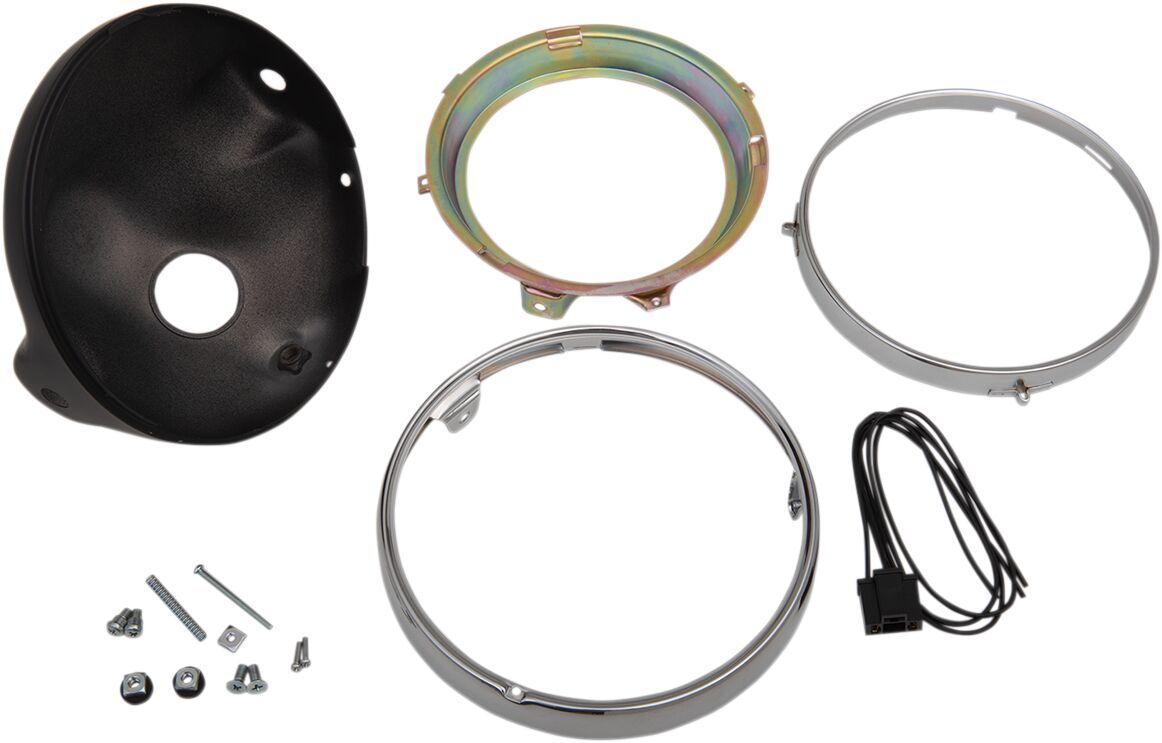 HEADLIGHT SHELL REPLACEMENT BLACK