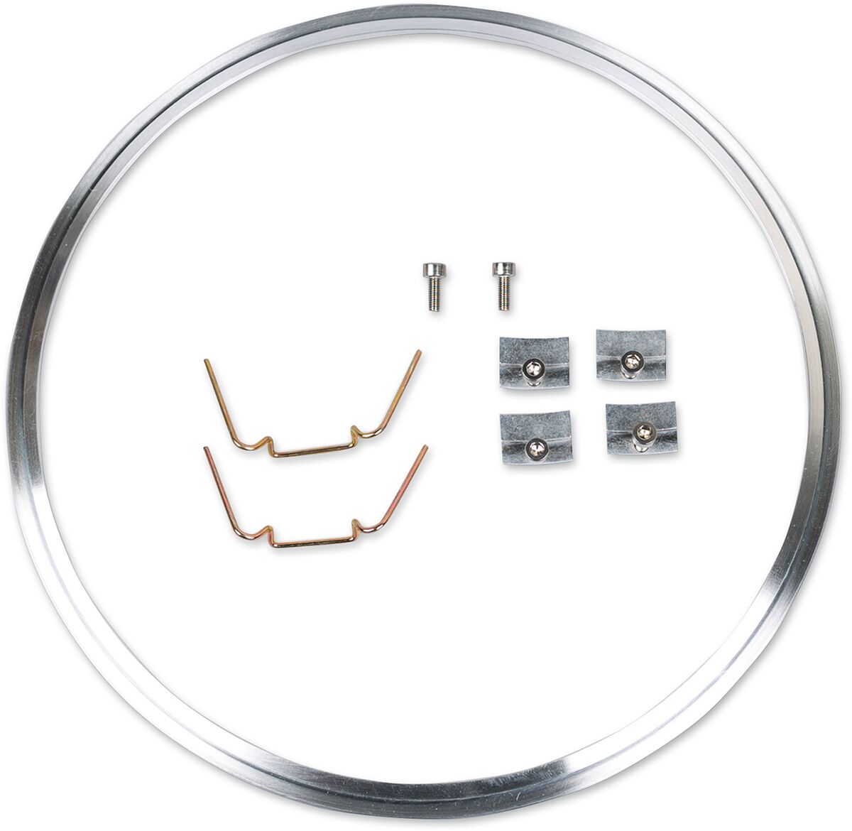 HEADLIGHT MOUNTING KIT 410 ALUMINIUM BRUSHED RING