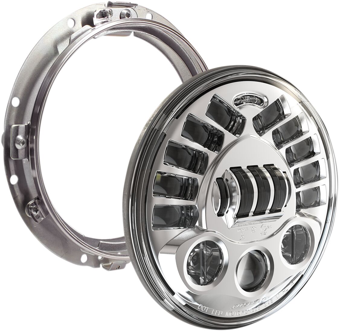 HEADLIGHTS LED ADAPTIVE 2 8790 18 CM (7'') CHROME