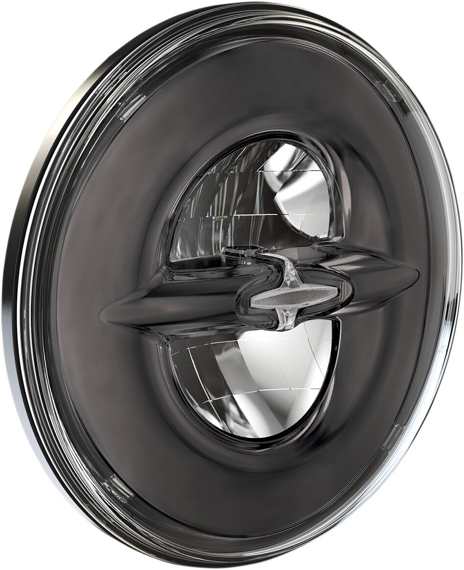 HEADLIGHT 7" W/MOUNTING RING REFLECTOR 12V LED DARK CHROME