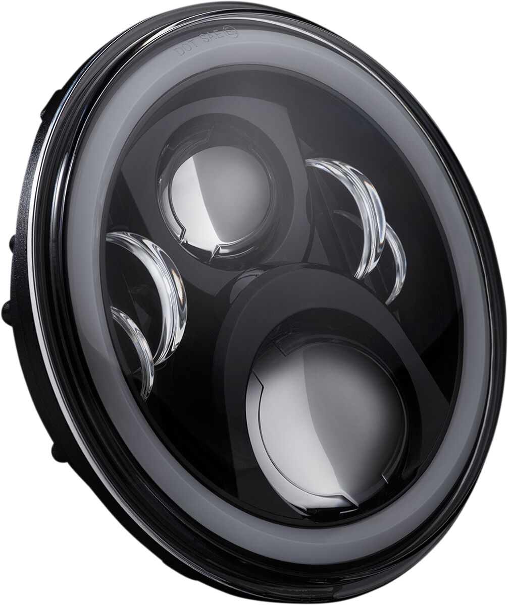 HEADLAMP 7"LED HALO BLK