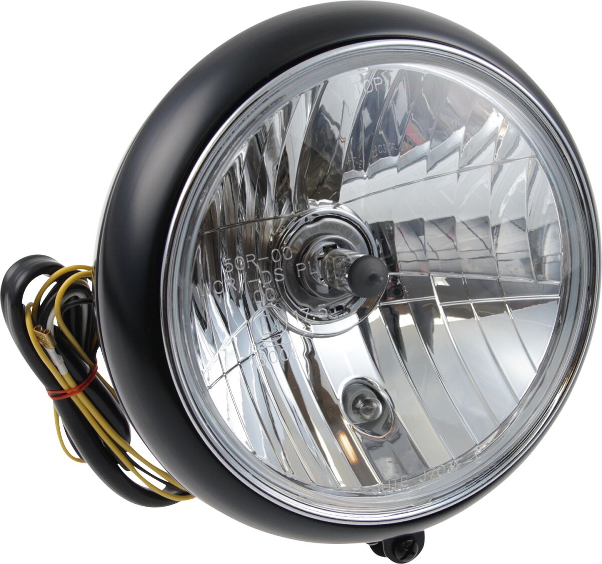 HEADLIGHT 7" BK/CLEAR
