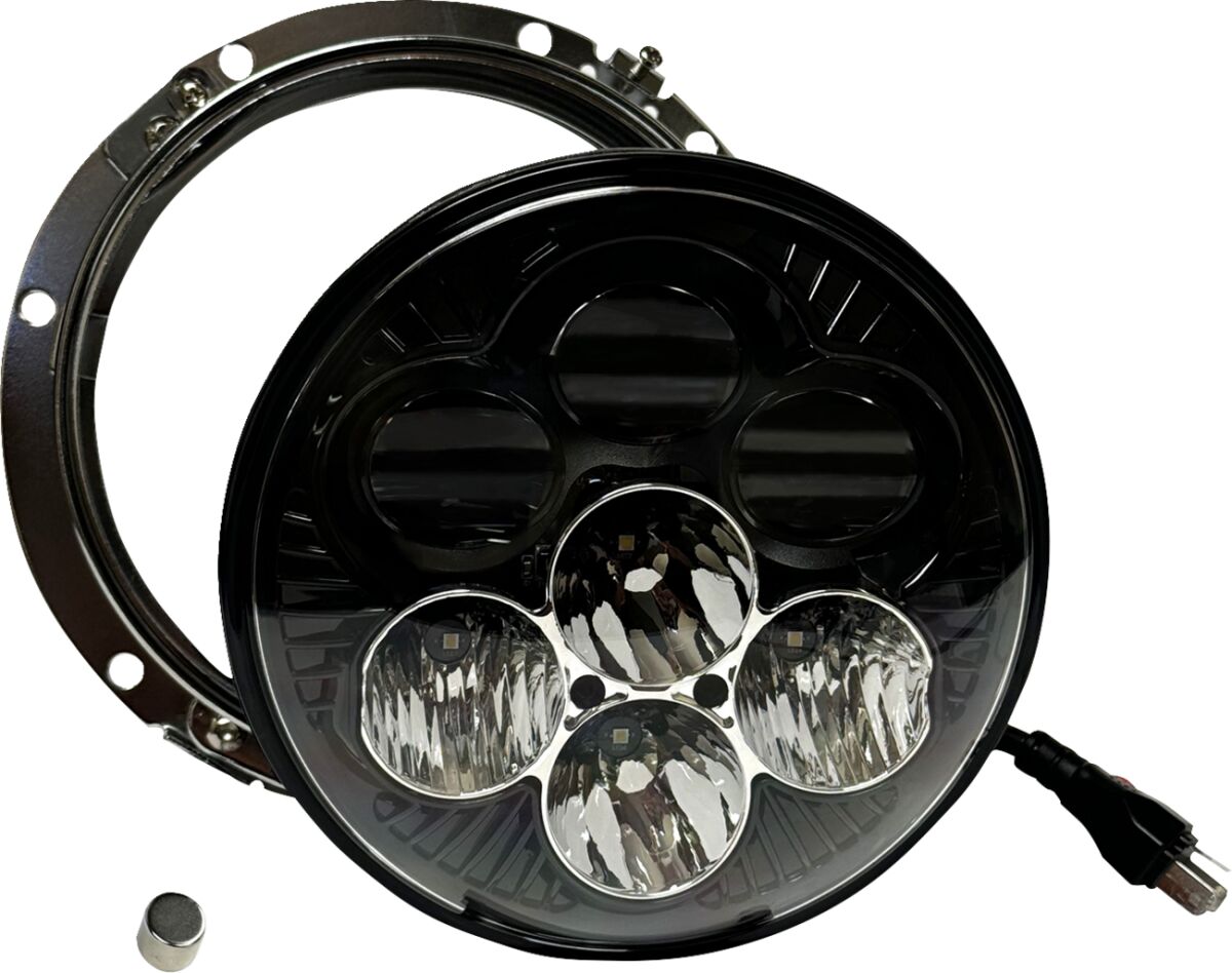 HEADLIGHT SHARK DEAMON 7" LED COLOR CHANGE ECE