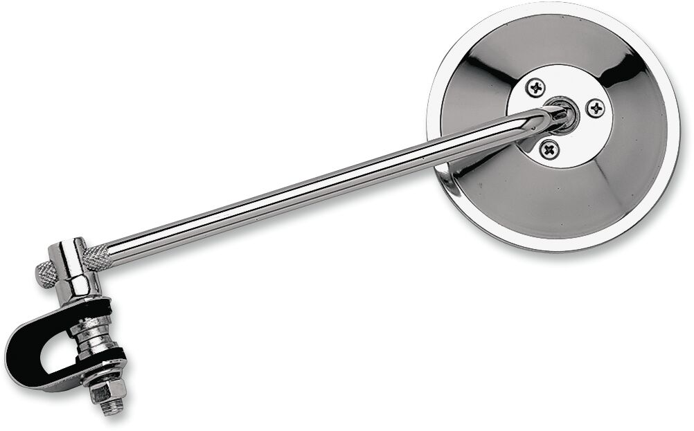 MIRROR ROUND CLAMP-ON CHROME