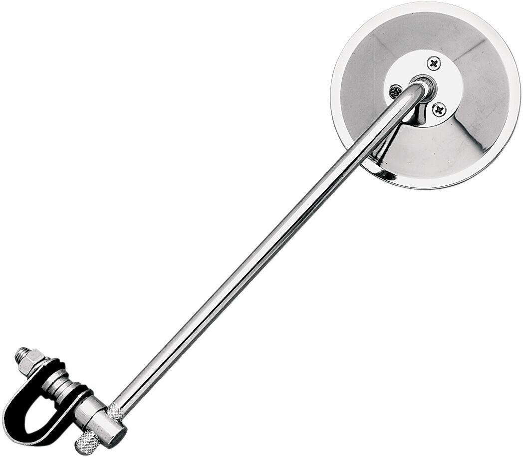 MIRROR ROUND CLAMP-ON CHROME