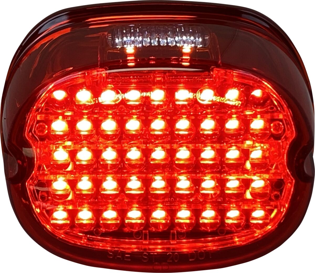 Tagatuli madala profiiliga LED, punane, ülemise aknaga
