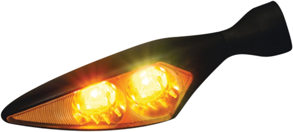 Micro Rhombus Extreme LED suunatuli, ees parem / taga vasak, must