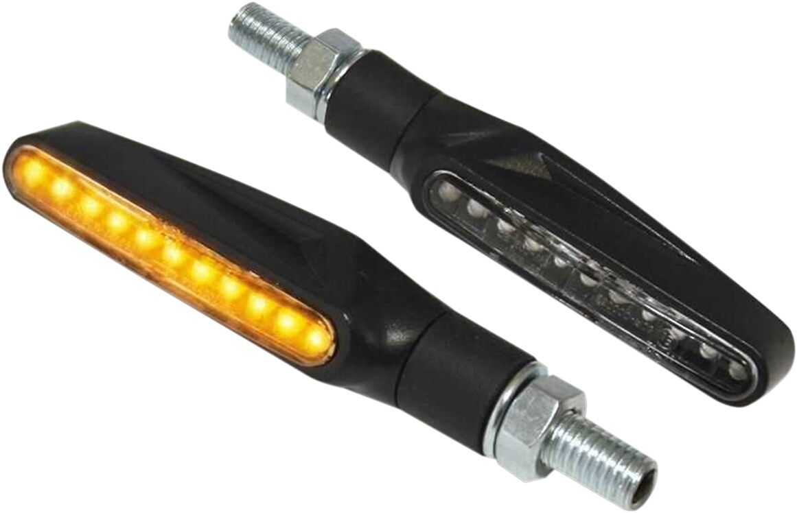 LED suunatuli, läbipaistev klaas, ABS, must
