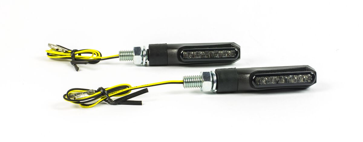 LED suunatuli, läbipaistev klaas, ABS, must