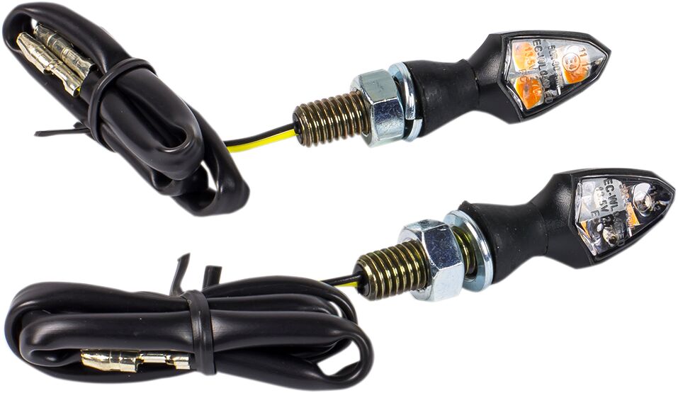 LED tumendatud suunatule klaas / ABS / must