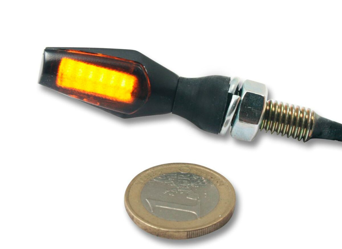 COB-LED suunatuli, tumendatud klaas, tsingisulam, must