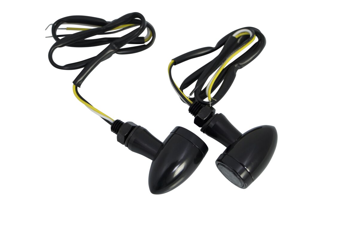 LED suunatuli, tumendatud klaas, alumiinium/tsingisulam, must
