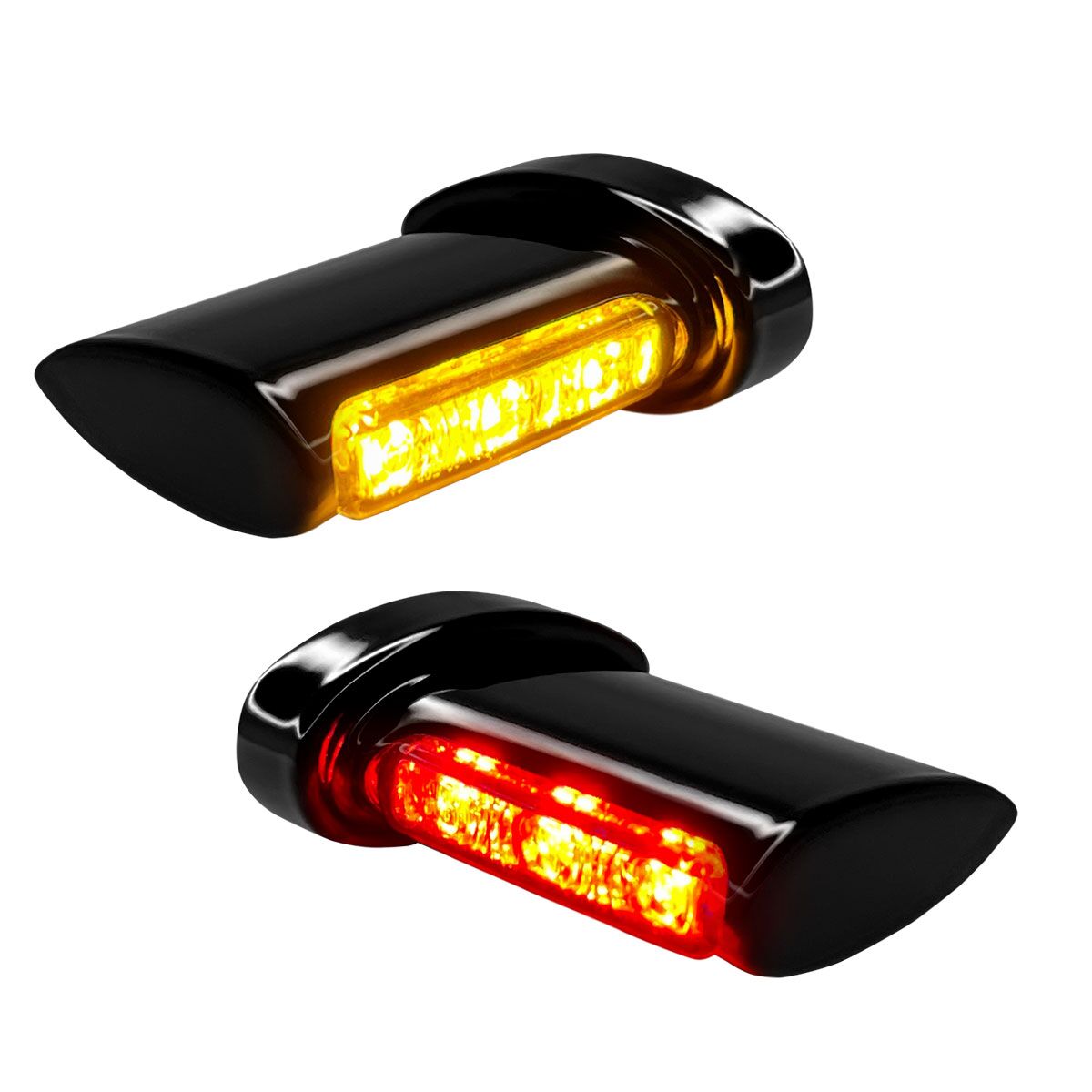 Suuna-, piduri- ja tagatuli Winglets poritiivale LED 3-in-1, must