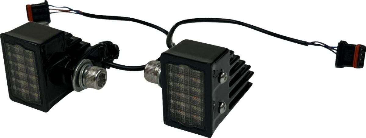 ECE Low Rider ST LED esimesed suunatuled, läikiv must