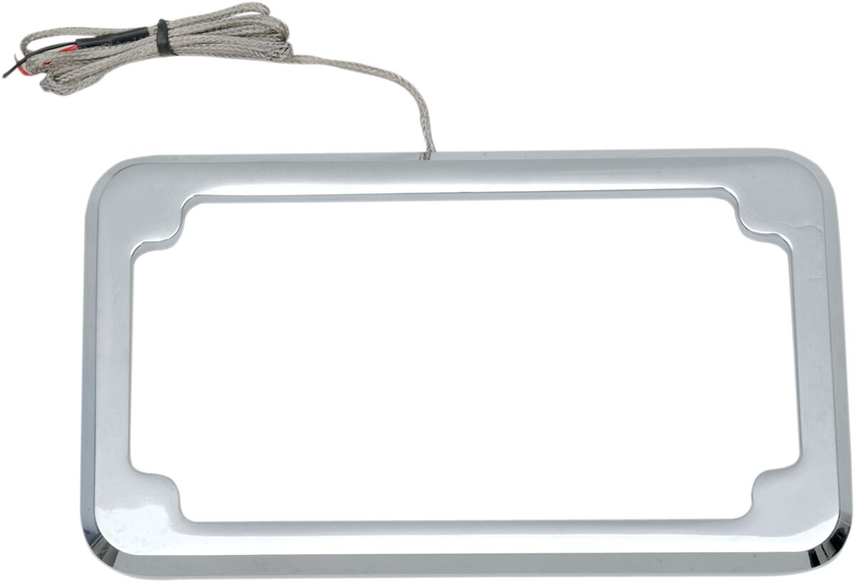 FRAME PLT W/LIGHT CHROME