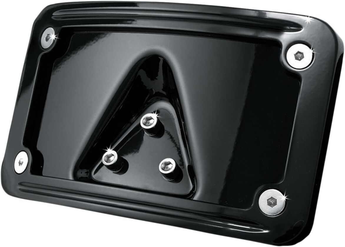 LICENSE PLATE FRAME CURVED LAYDOWN BLACK