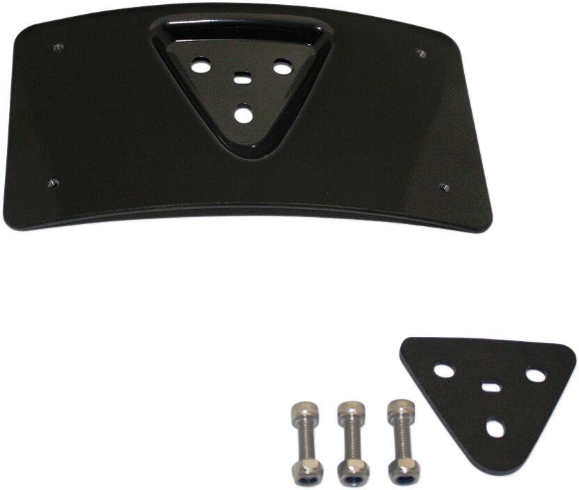 MOUNT LICENSE PLATE RADIUS HORIZONTAL LAYDOWN BLACK