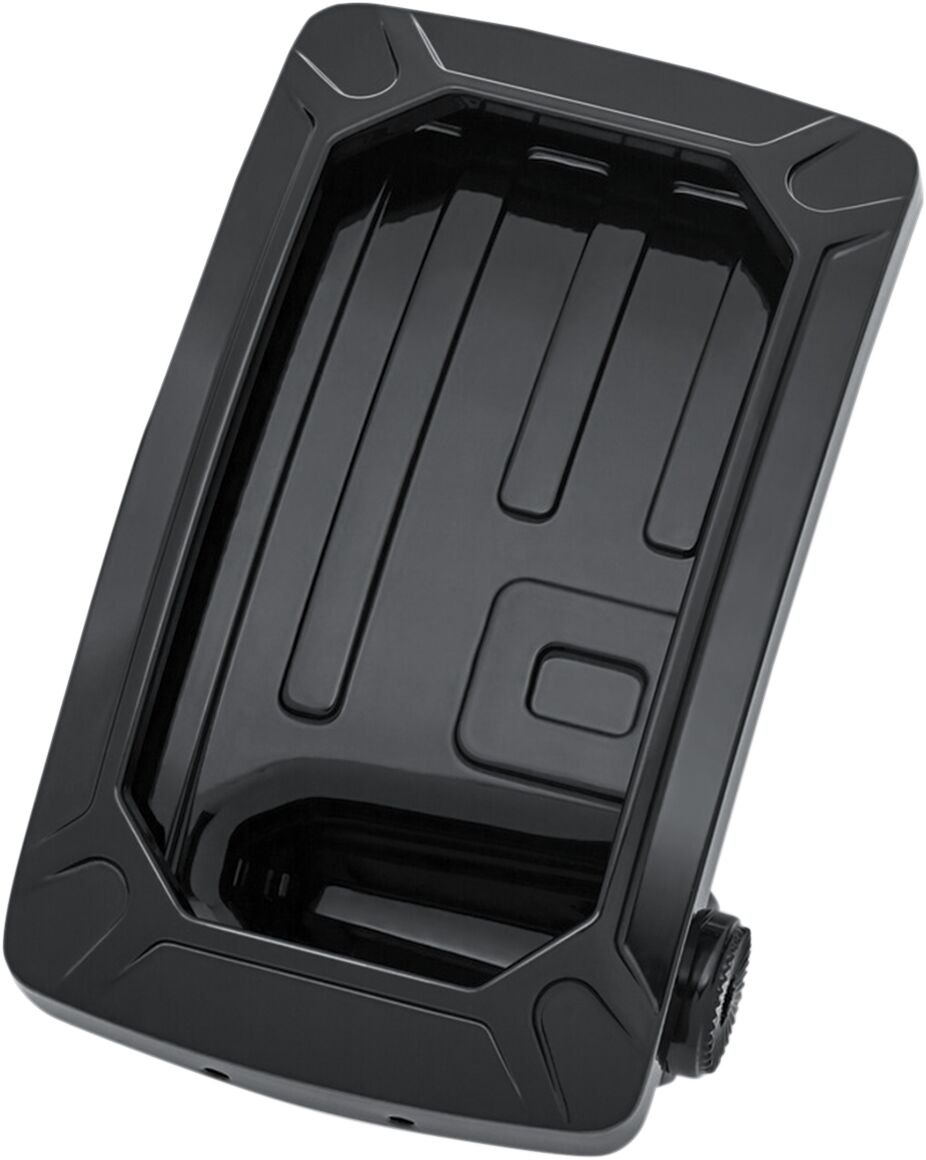 LICENSE PLATE HOLDEDR NOVA CURVED SIDE MOUNT VERTICAL BLACK