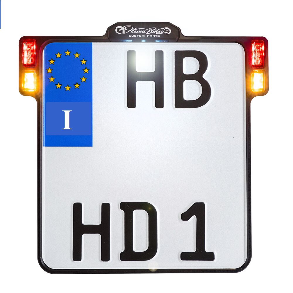 ALL-INN 2.0 Black Lic Plate w/LED Light Brk & Rear (I)