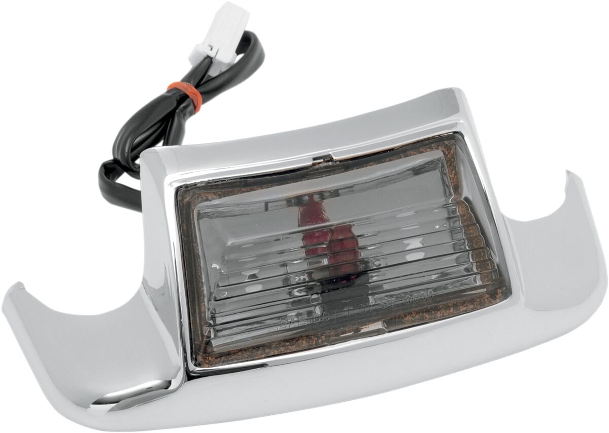 REAR FENDER TIP LIGHT SMOKE LENS CHROME