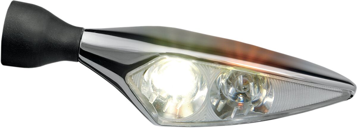 MICRO RHOMBUS PL LED TURN/POSITION LIGHT FRONT-LEFT CHROME