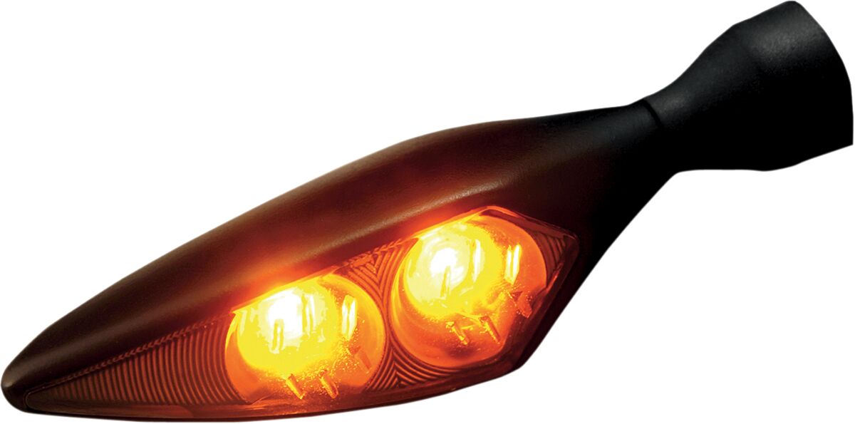MICRO RHOMBUS DARK LED TURN SIGNAL FR/RL BLACK