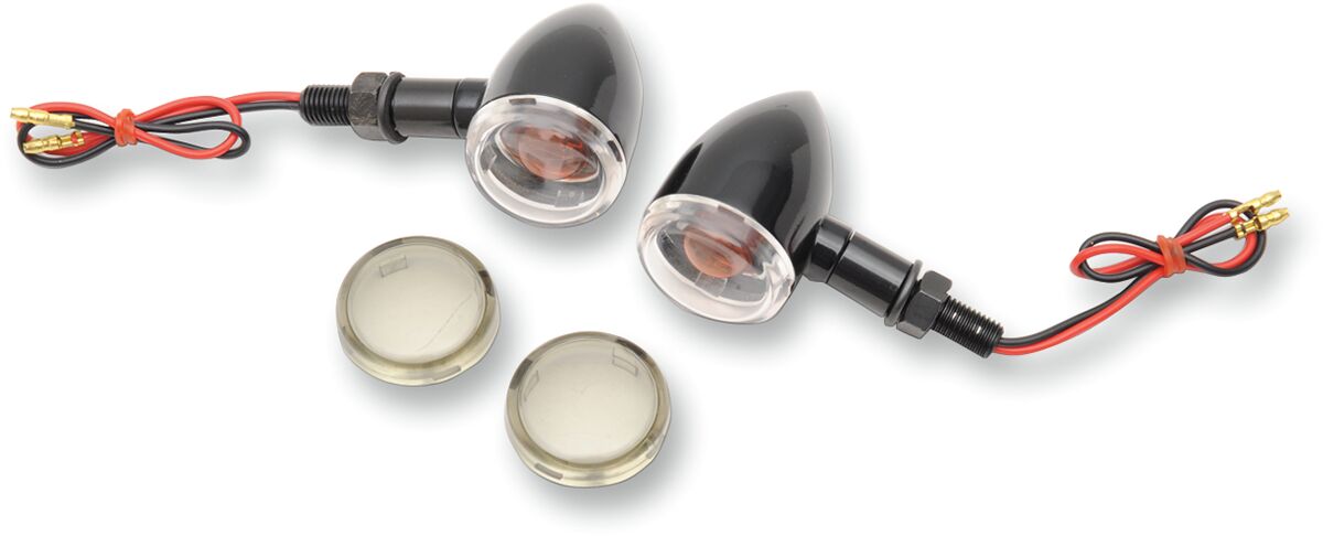 MINI-DEUCE MARKER LIGHTS STUD-MOUNT CLEAR/SMOKE LENS BLACK
