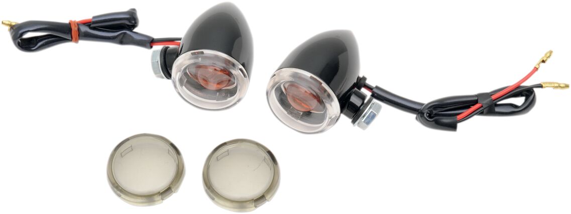 MINI-DEUCE MARKER LIGHTS BOLT-MOUNT CLEAR/SMOKE LENS BLACK