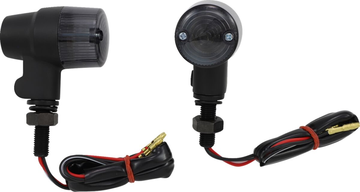 MARKER LIGHT ROUND #3 ALUMINUM BLACK BODY SMOKE LENS