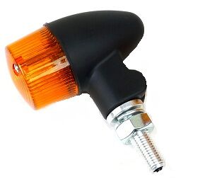 MARKER LIGHT E-MARK ALUMINUM ROUND BLACK BODY AMBER LENS